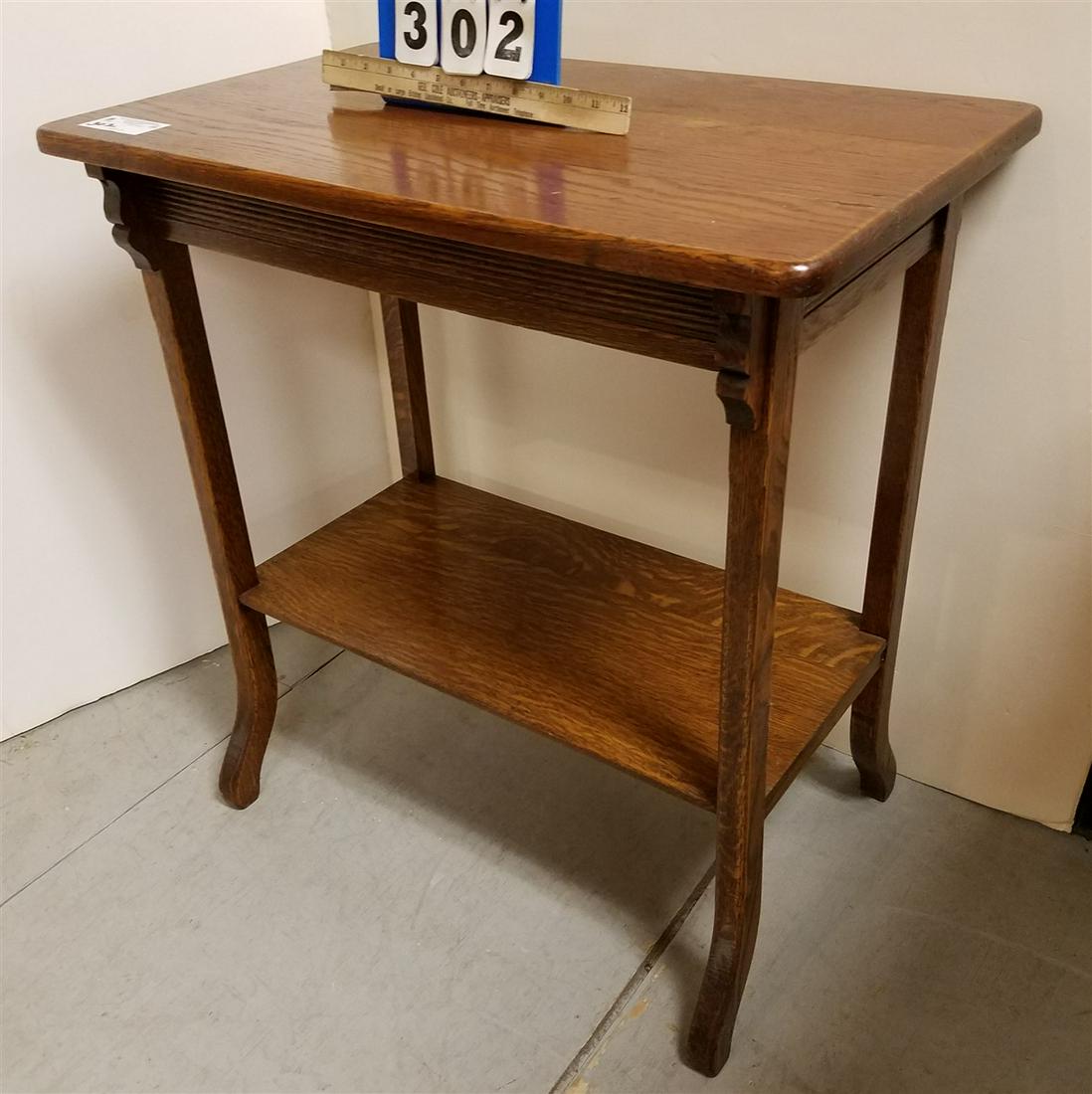 OAK 2 TIER STAND (1 of 2)