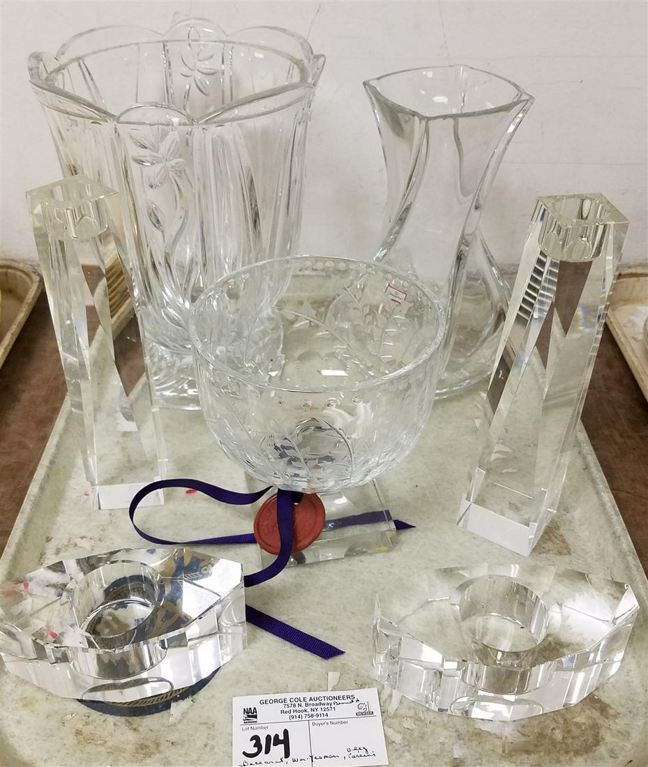 TRAY CRYSTAL-BACCARAT VASE 8", WILLIAM YEOWARD COMPOTE (1 of 1)