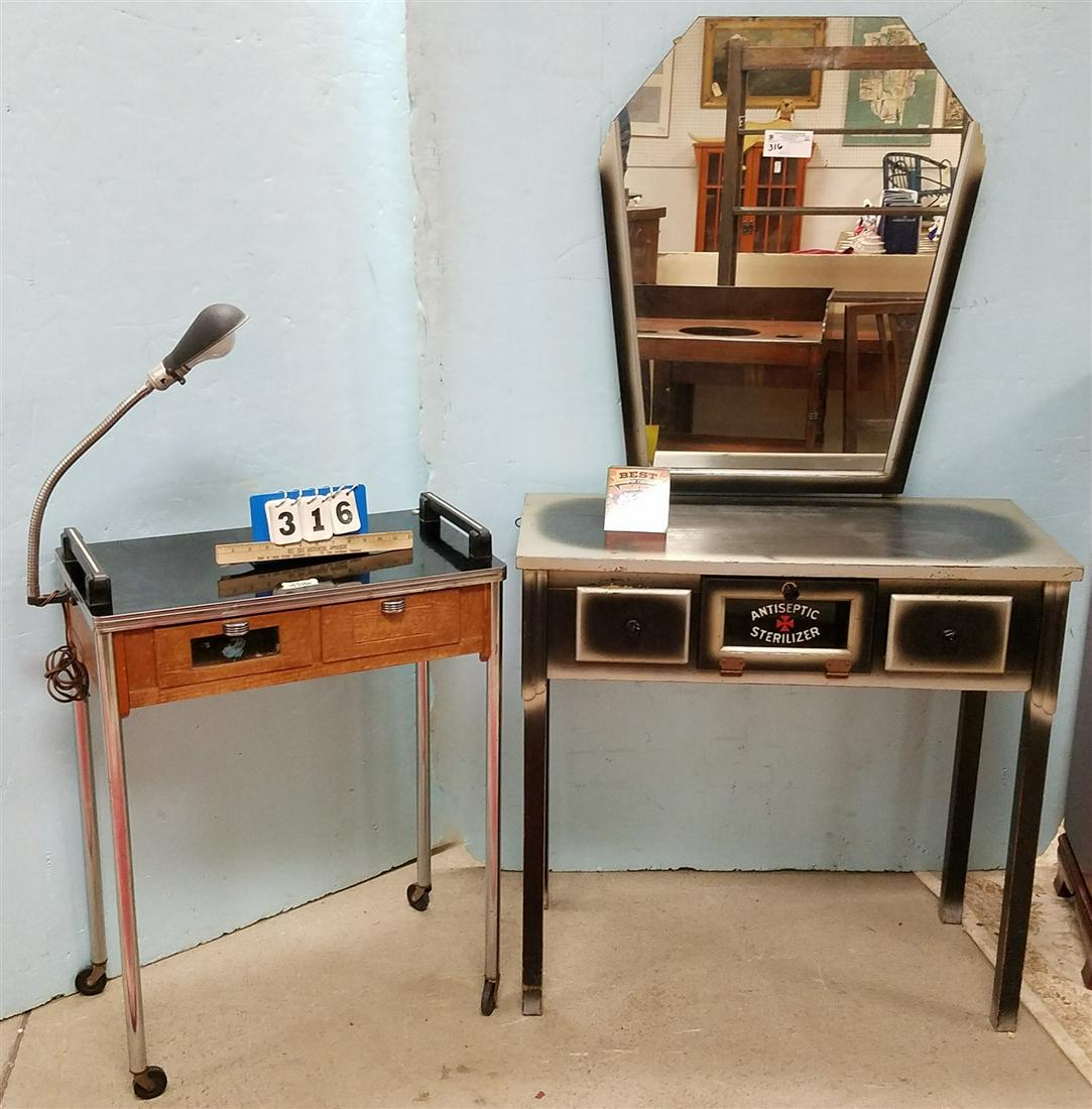 SALON DECO VANITY, 5'H X 32"W X 15"D + 2 DRAWER STAND (1 of 4)