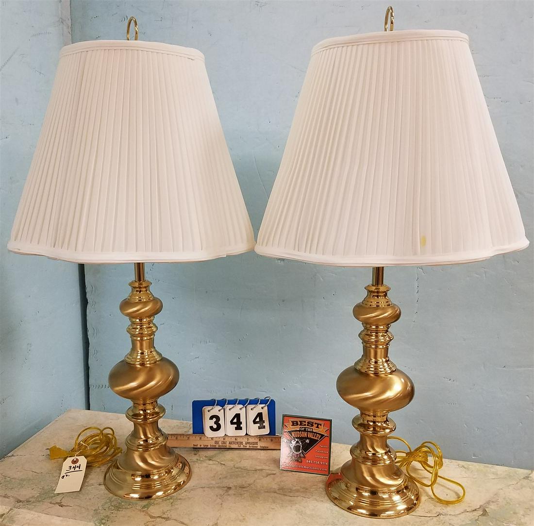 PR. BRASS TABLE LAMPS, 33" (1 of 1)