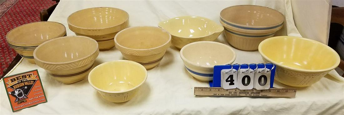 TRAY 6 YELLOW WARE BOWLS (1 of 3)