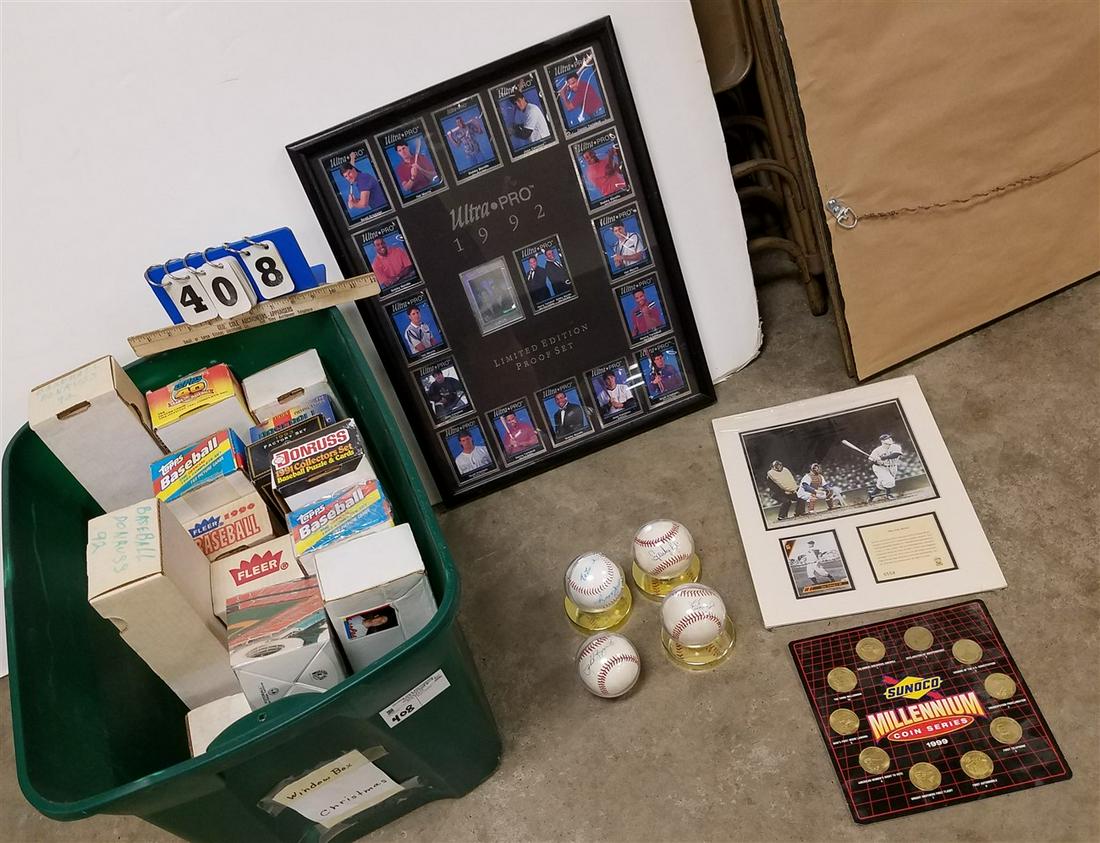 TUB BASEBALL CARDS, + BALLS, INCL. AUTOGRAPHS, INCL. (1 of 3)