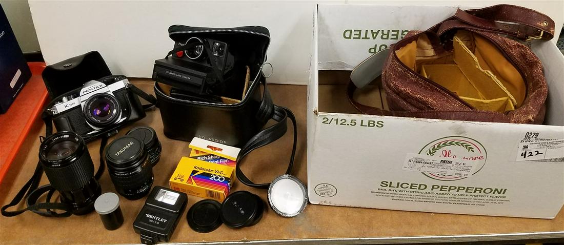 BX PENTAX K1000 CAMERA + LENSES + KODAK INSTAMTIC (1 of 7)