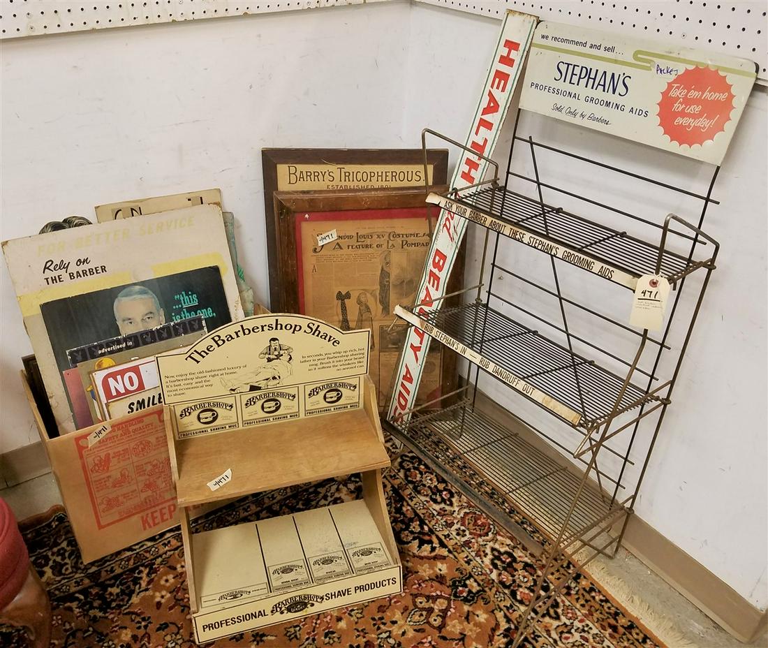 LOT BARBER SHOP ADVERT. SOME FRAMED, STEPHANIE (1 of 9)