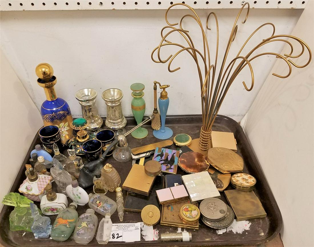 TRAY PERFUMERS, COMPACTS, ETC.: TRAY PERFUMERS, COMPACTS, ETC.