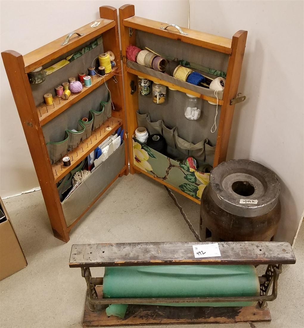 SEWING BX, WHEEL COG, STORE PAPER DISPENSER (1 of 2)