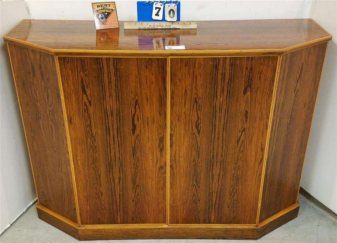 ROSEWOOD 2 DOOR CABINET, 36"H X 50"W X 16.5"D (1 of 5)