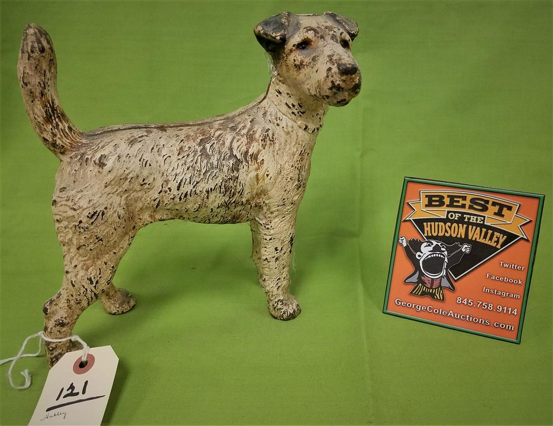 HUBLEY FOX TERRIER CAST IRON DOOR STOP, 9.5": HUBLEY FOX TERRIER CAST IRON DOOR STOP, 9.5"