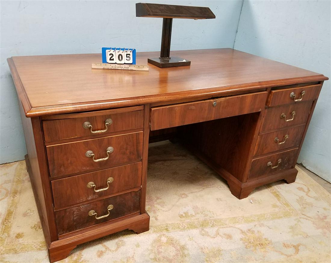 WALNUT EXECUTIVE DESK, 30.5"H X 66"W X 36"D (1 of 3)