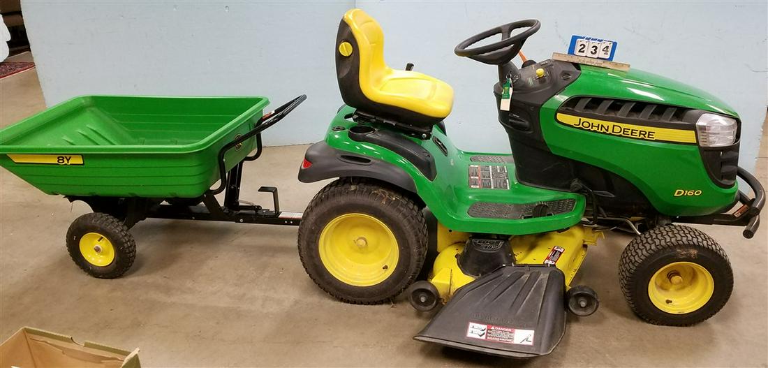 JOHN DEERE D160, 48" DECK, LAWN TRACTOR W/ 8YD DEERE (1 of 7)
