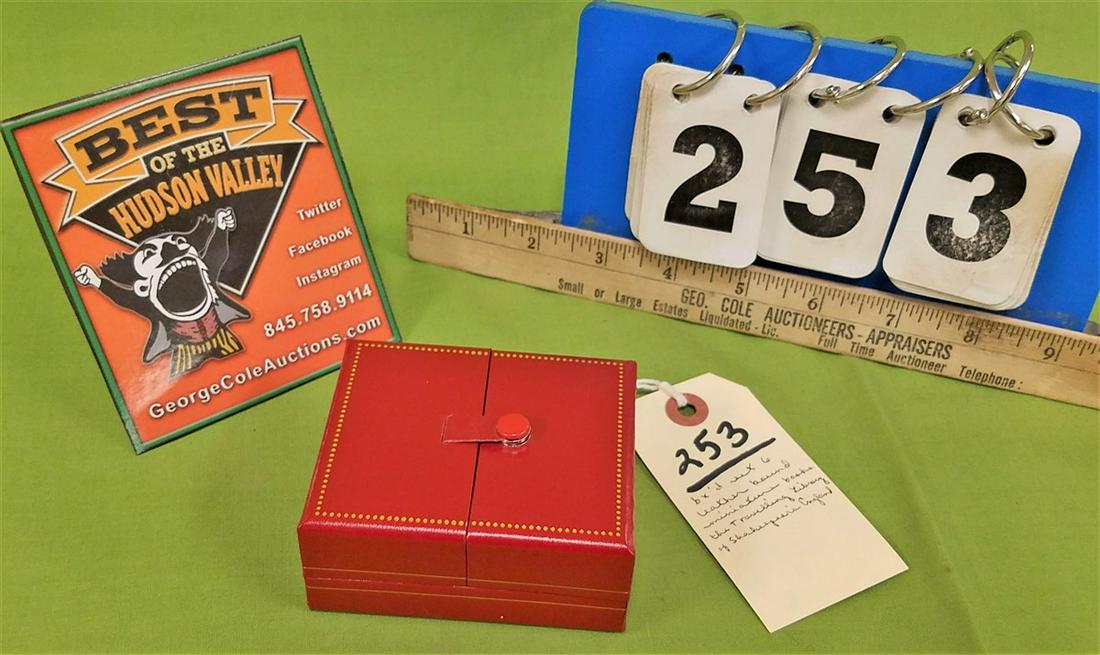 BX'D SET 6 MINIATURE LEATHER BOUND BOOKS, "THE (1 of 6)