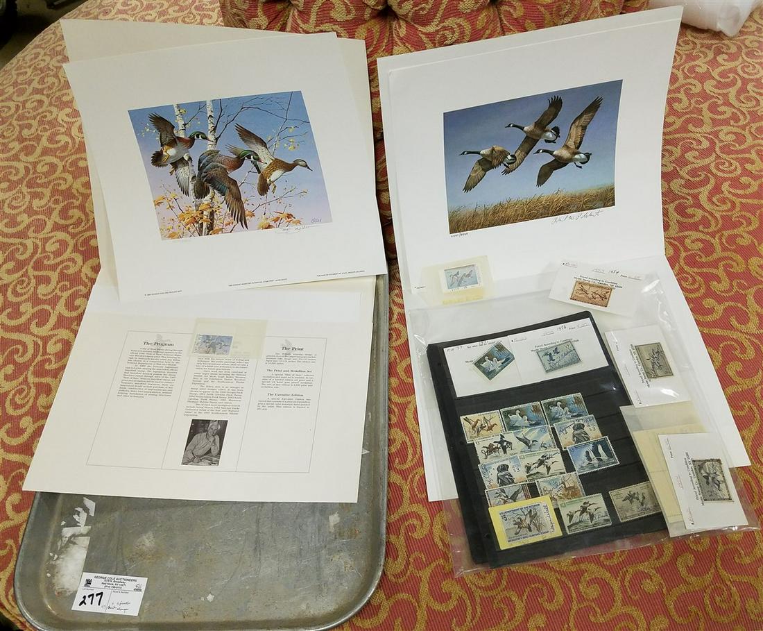 LOT 43 DUCK STAMPS + 2 PRINTS (1 of 2)
