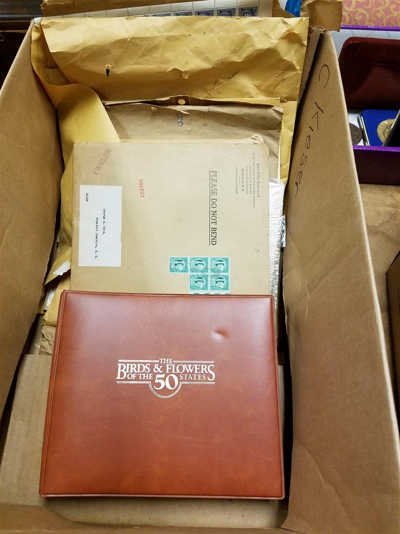 BX EARLY US + FOREIGN FULL SHEETS + BIRDS + FLOWERS OF (1 of 11)