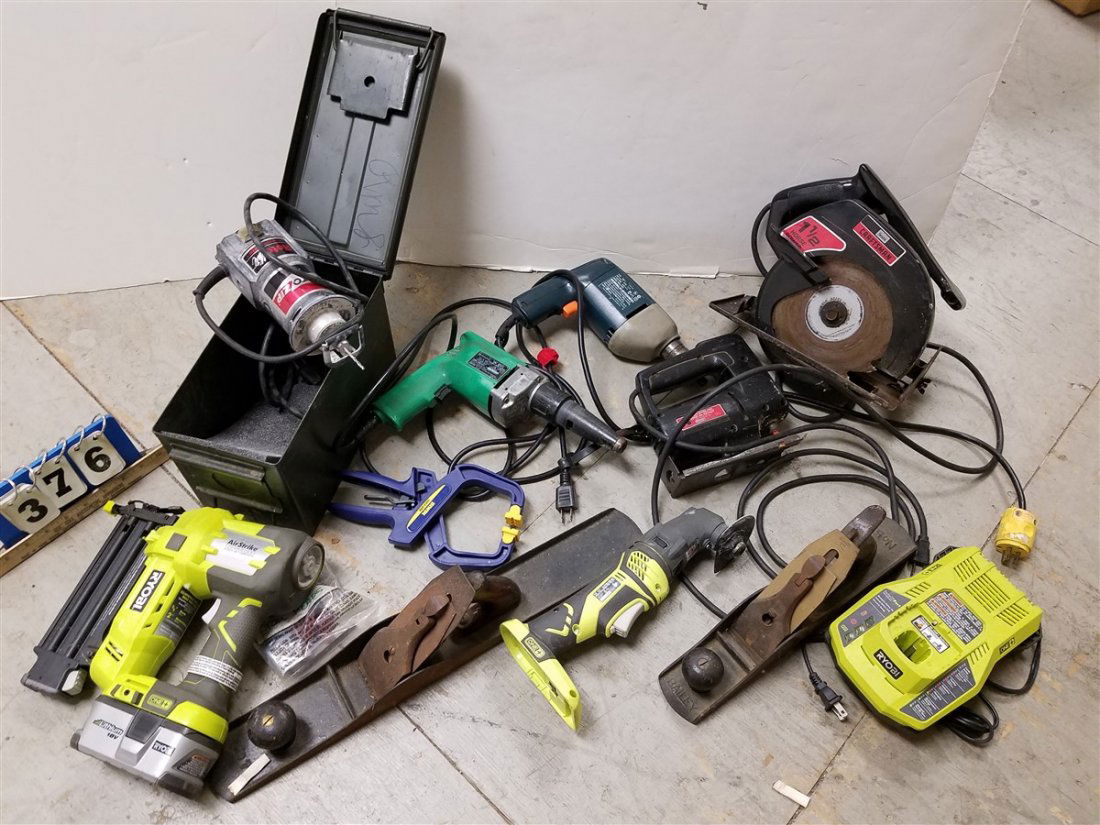 BOX POWER TOOLS, RYOBI AIR, CRAFTSMAN CIRCULAR SAW, (1 of 1)