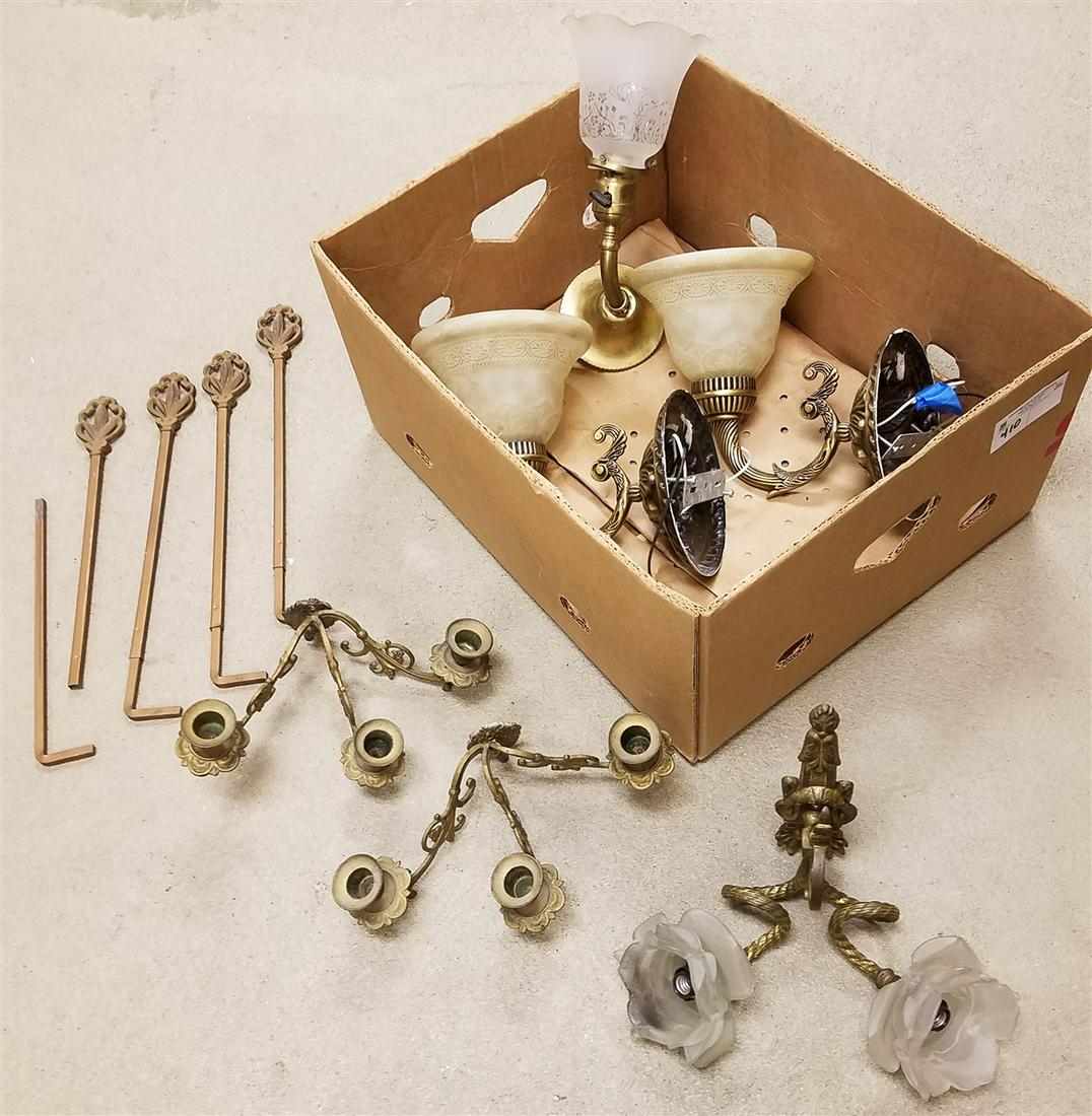 BX WALL SCONCES-PR. VICT. BRASS CANDLE SCONCES + PR. (1 of 4)