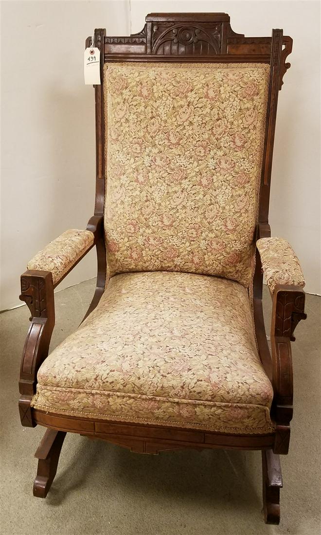 VICT. WALNUT PLATFORM ROCKER (1 of 2)