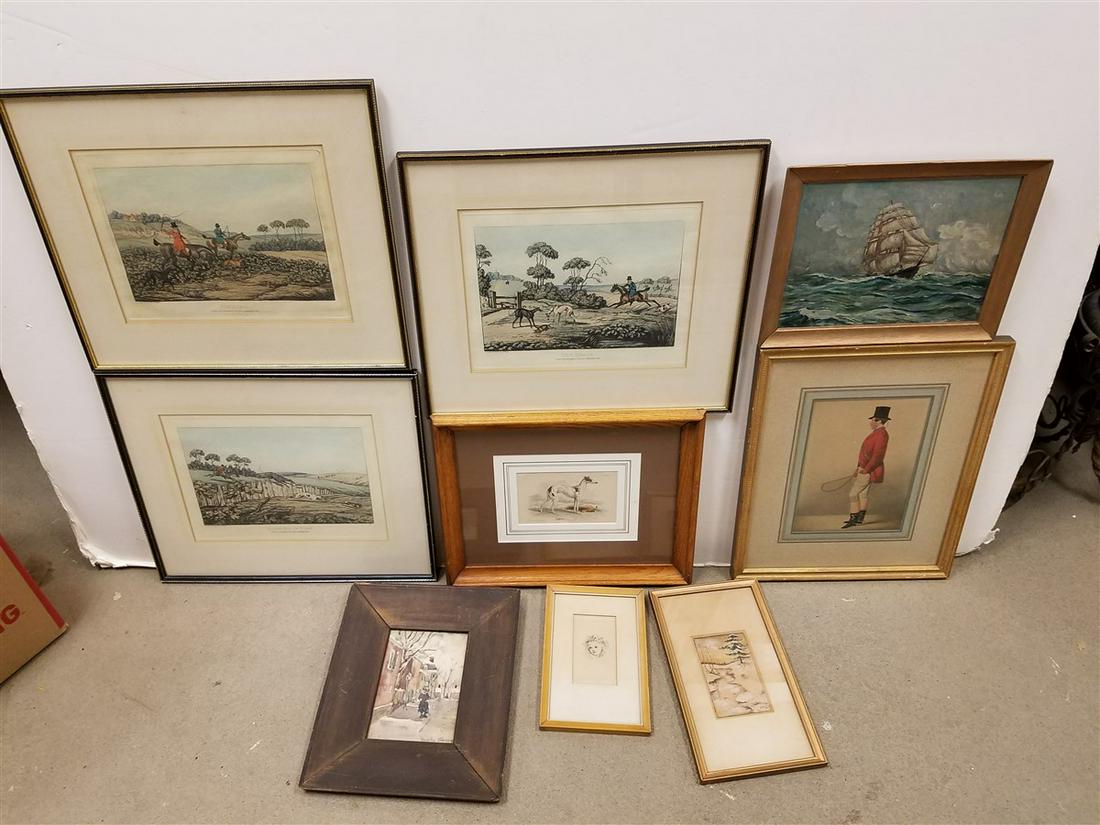 BX 6 FRAMED ITEMS, O/B SHIP, W/C, LITHOS (1 of 8)