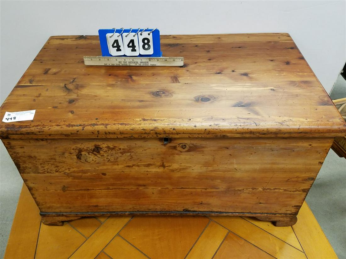 CEDAR CHEST, 19"H X 34"W X 20"D W/ CAST IRON PCS. INCL. (1 of 4)