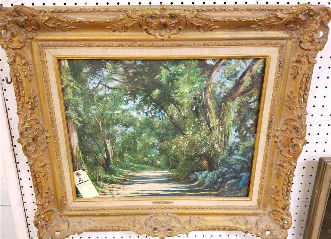 FRAMED O/C LANDSCAPE, SGND. ESTRELLA (1 of 4)