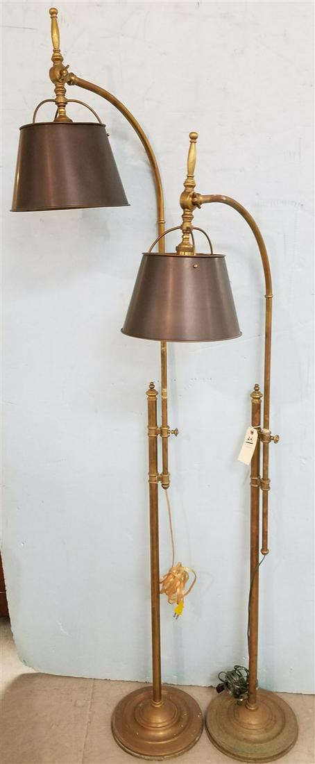PR. BRASS ADJUSTABLE FLOOR LAMPS (1 of 6)