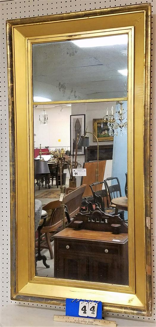 19th c. GILTWOOD FRAMED MIRROR (1 of 2)