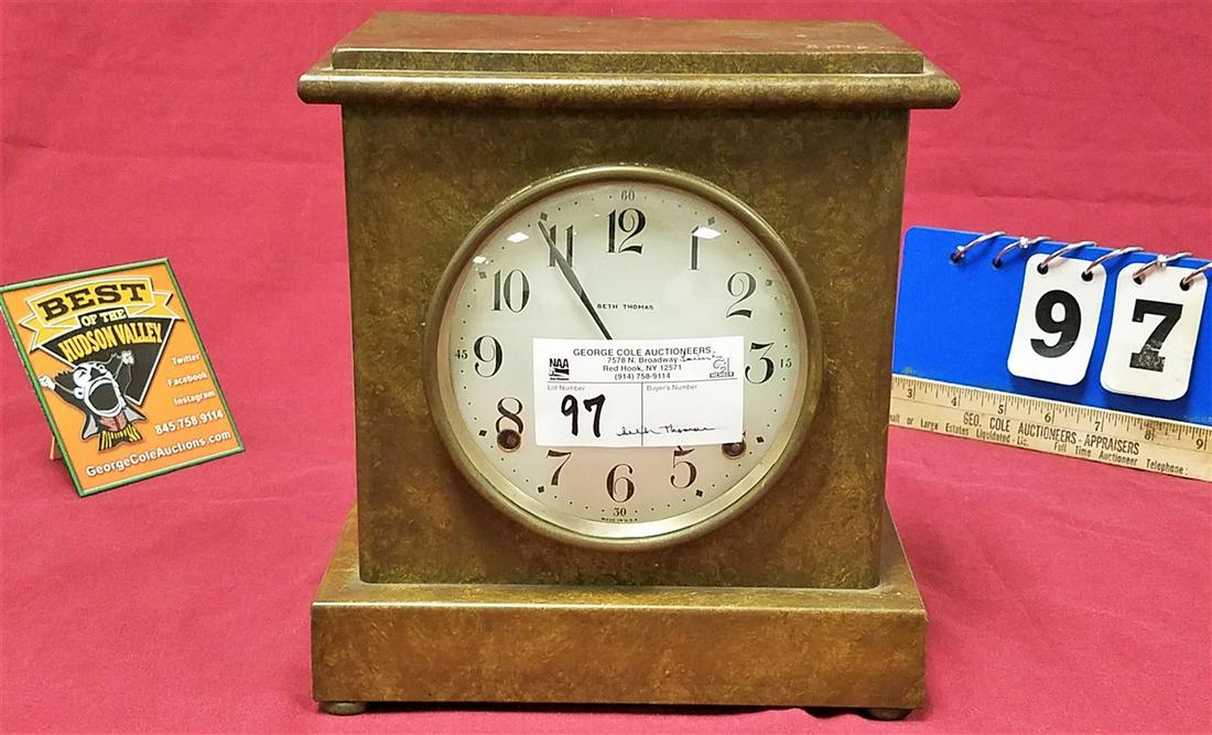 SETH THOMAS MANTEL CLOCK, 9.25"H X 8.75"W (1 of 5)
