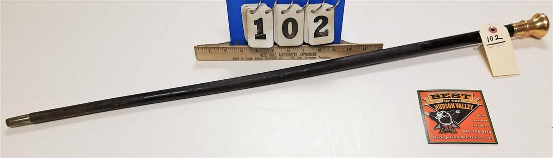 GOLD FILLED CAP WALKING STICK (1 of 3)