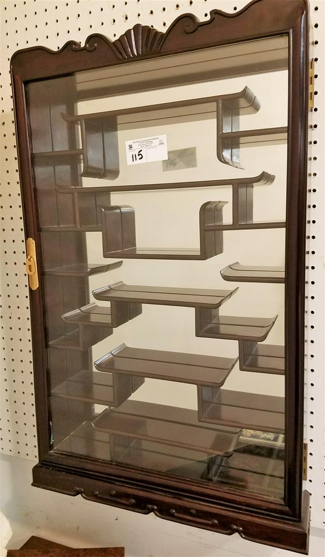 CHINESE WALL, OR TABLE TOP 1 DOOR DISPLAY CASE, 33"H X (1 of 2)