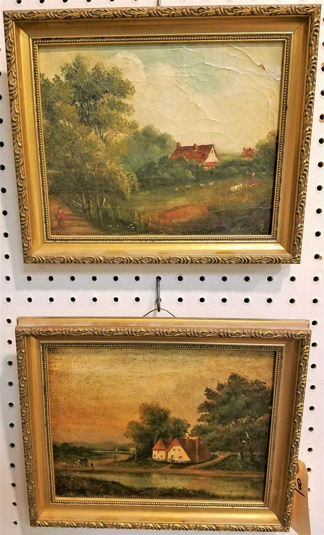 PR. O/C LANDSCAPES, SGND. ON STRETCHER, 8" X 10" (1 of 3)