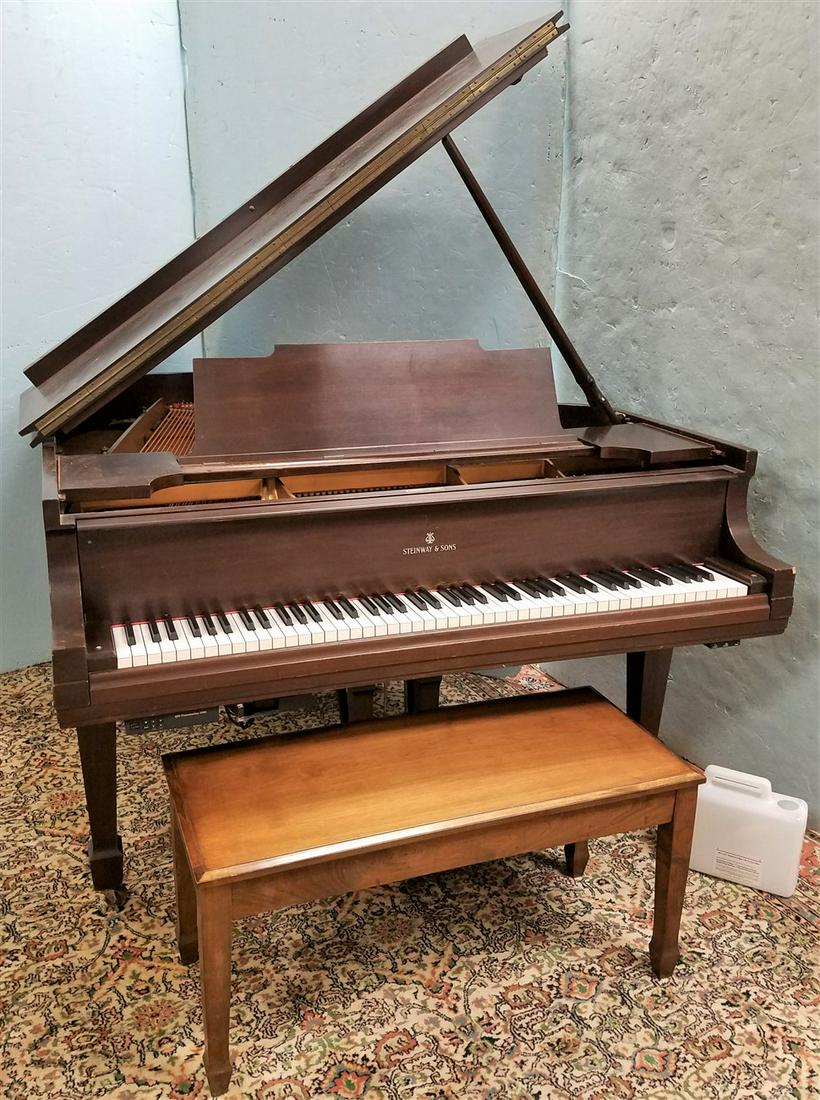STEINWAY 1929 MODEL M GRAND PIANO W/ PLAYER INSERT AND (1 of 14)