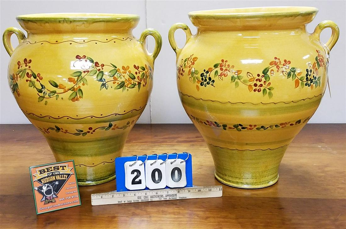 PR FRENCH TERRA PROVENCE GLAZED POTTERY VASES 16 1/2"H (1 of 4)