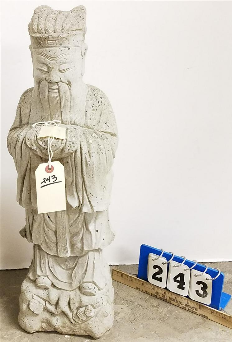 CAST CEMENT ASIAN FIGURE 24" (1 of 2)