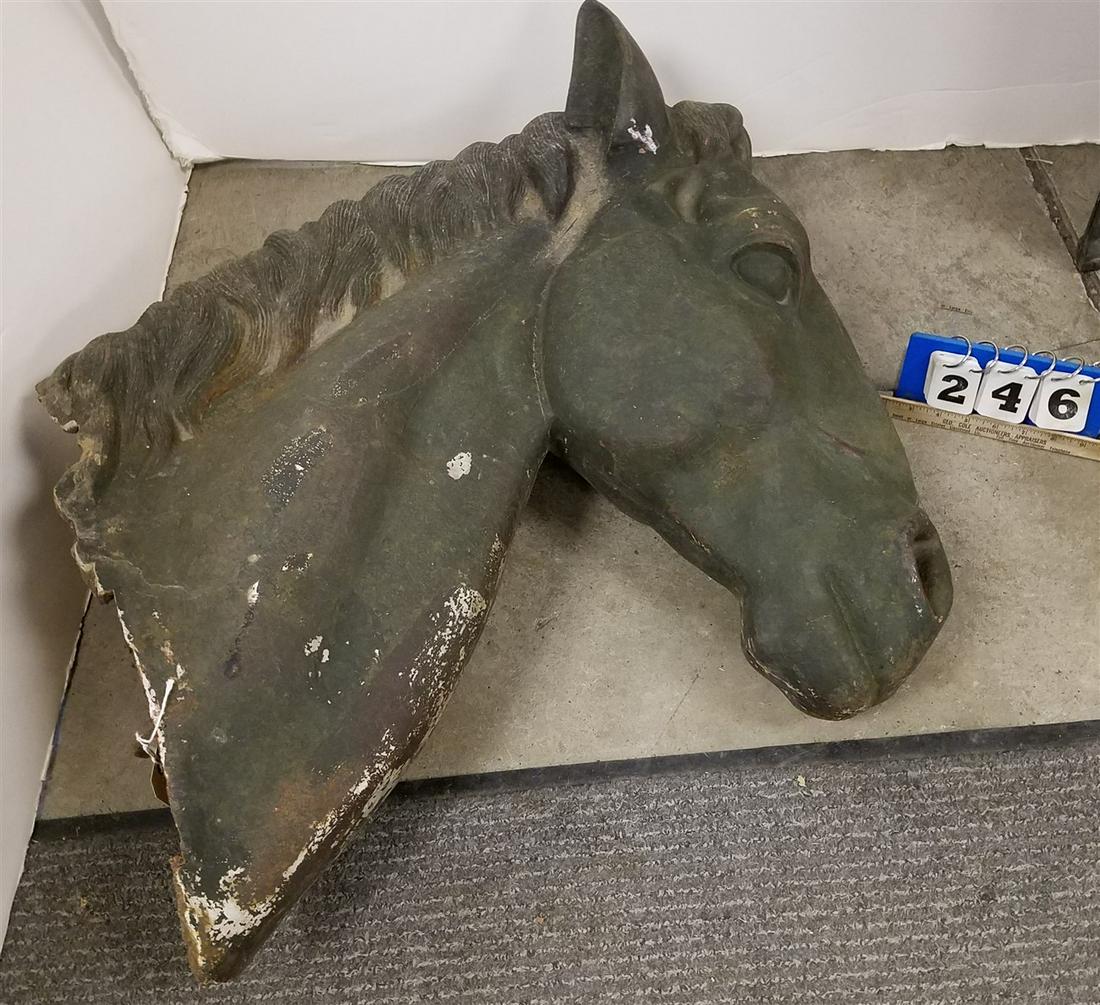 CAST IRON HORSE HEAD, 32"H X 2'L (1 of 1)