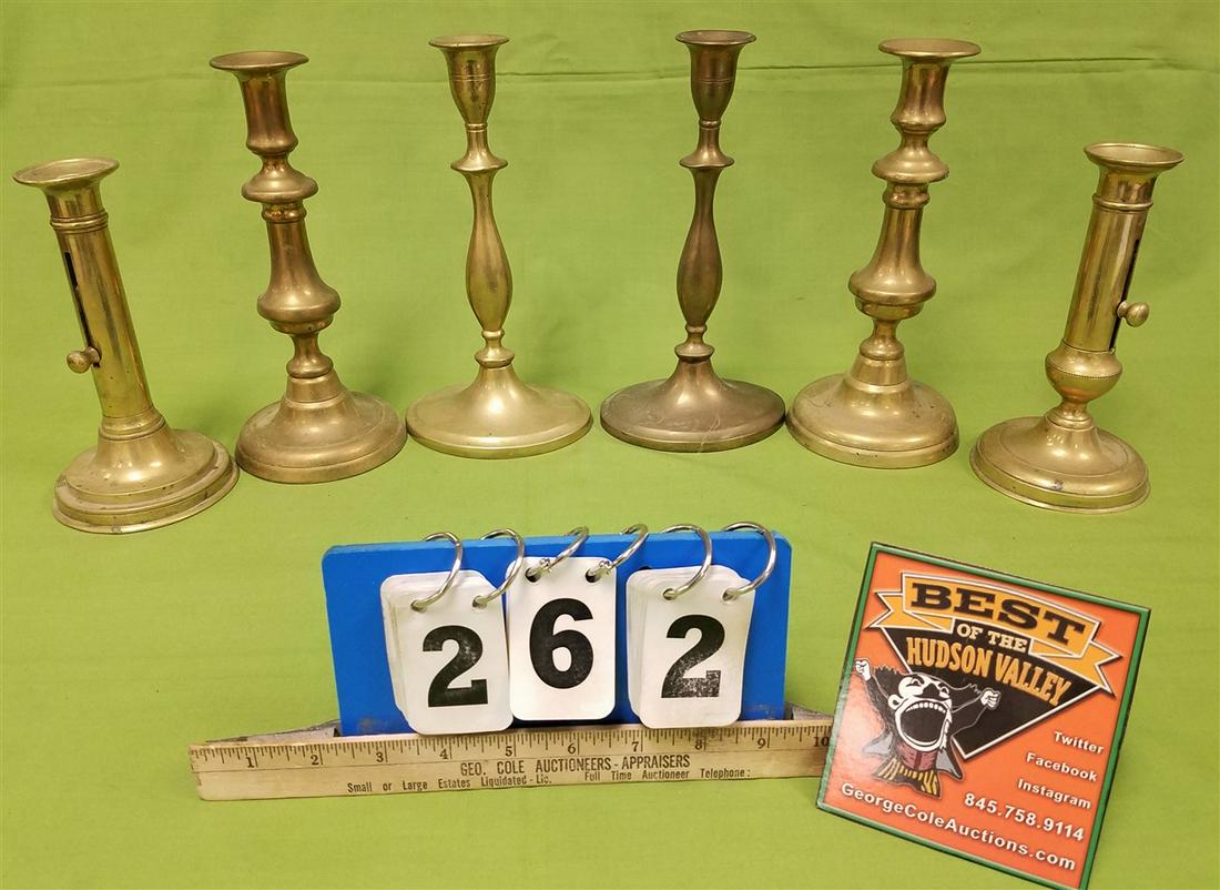 TRY/ 6PC. 18th c. CANDLESTICKS (1 of 1)