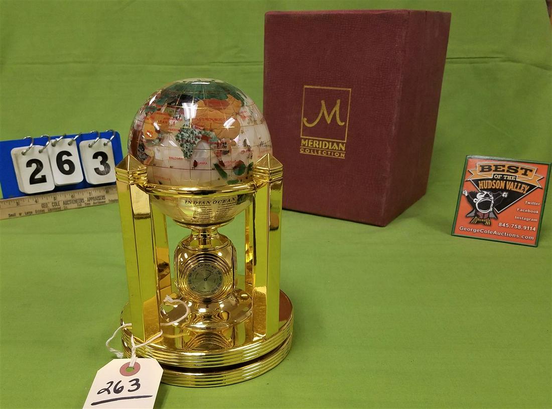 BX'D MERIDIAN COLL. BRASS REVOLVING STAND W/ A GLOBE (1 of 5)