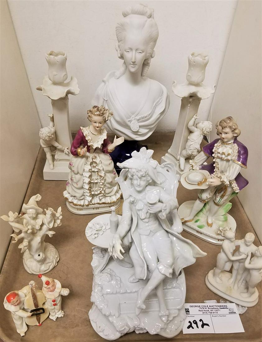 TRAY/ BISQUE + PORCELIAN FIGURINES-11" BUST OF A (1 of 1)