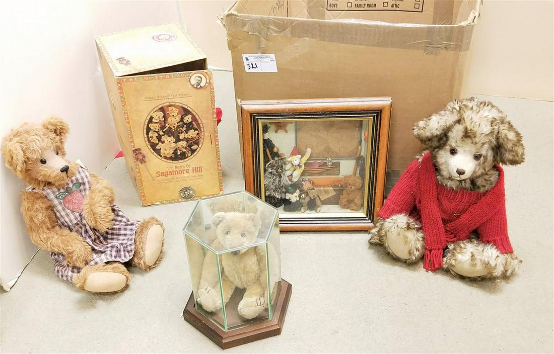 BX 4 JOINTED TEDDY BEARS-SAGAMORE HILL-ROOSEVELT'S BY (1 of 4)