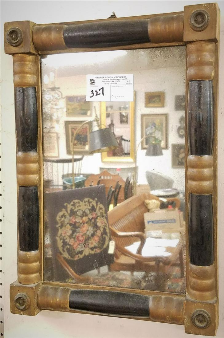 EMPIRE GILT + EBONIZED FRAMED MIRROR, 17" X 12" (1 of 1)