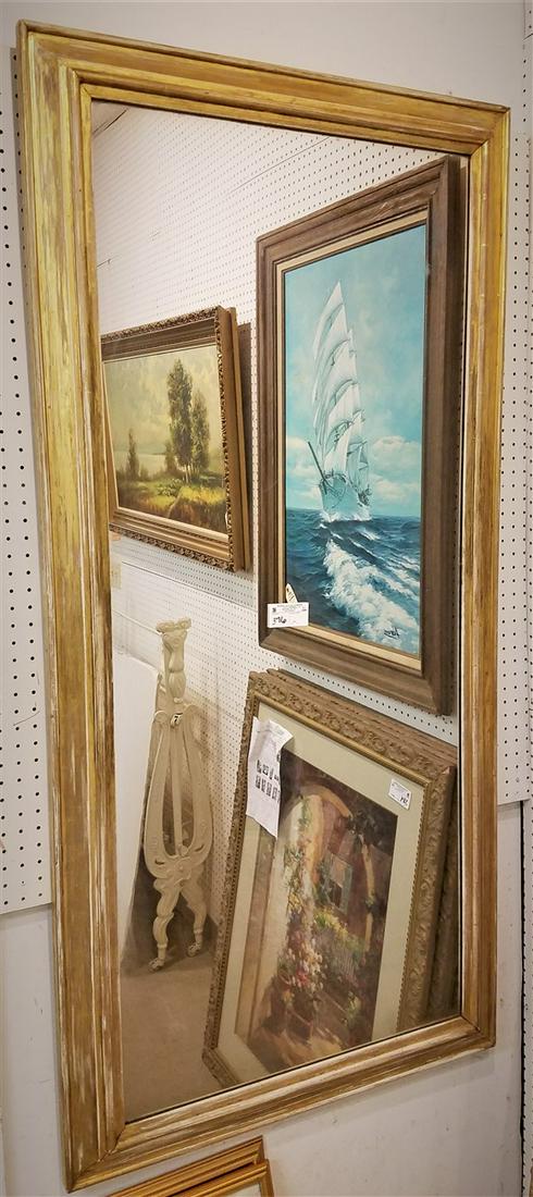 19th c. GILT FRAMED MIRROR, 67" X 32.5" (1 of 1)