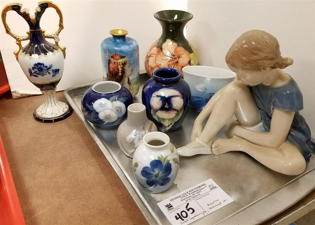 TRAY W/ ROYAL COPELAND BALLERINA 6.25", 3 ROYAL (1 of 1)