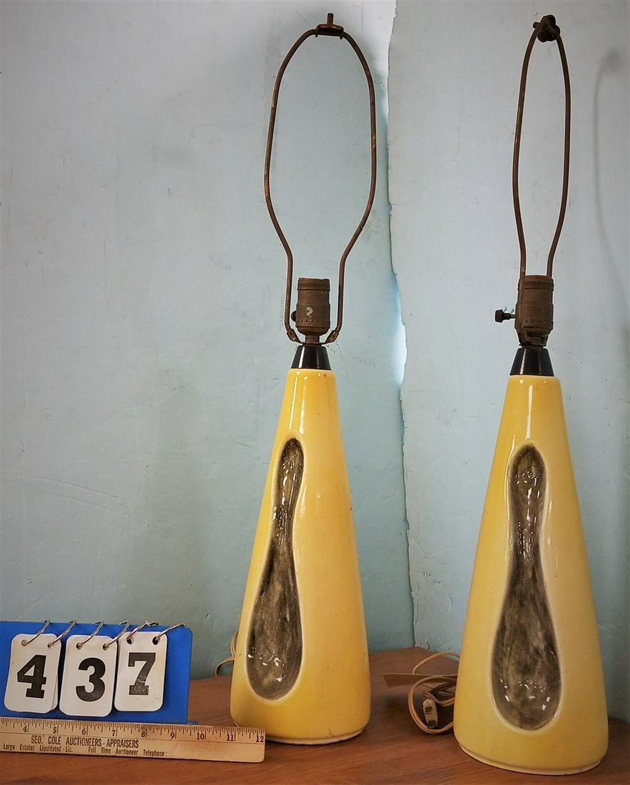 PR. MID CENTURY CERAMIC LAMPS, 27" (1 of 1)