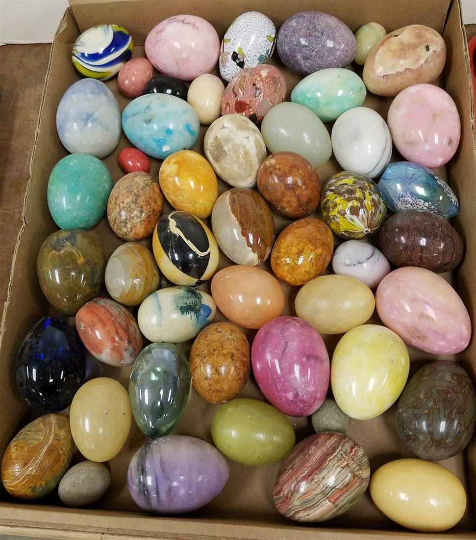 TRAY STONE, GLASS, CLOISSONE EGGS (1 of 1)