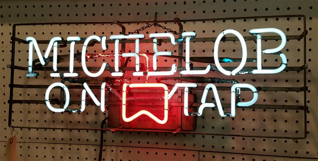 MICHELOB ON TAP NEON SIGN-WORKING 10.5"H X 28"L (1 of 2)