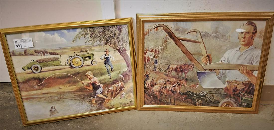 PR, FRAMED WALTER HASKELL HINTON, JOHN DEERE PRINTS, (1 of 4)