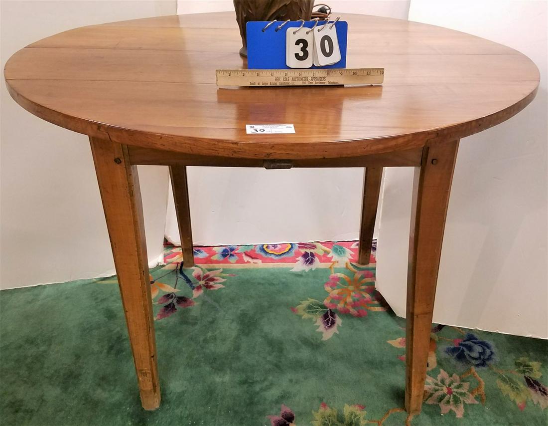 19th c. CHERRY TAVERN TABLE, PEGGED (1 of 2)