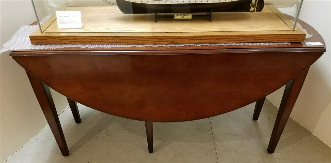CHERRY DROP LEAF TABLE, 29.5"H X 5'L X 67"D OPEN (1 of 2)