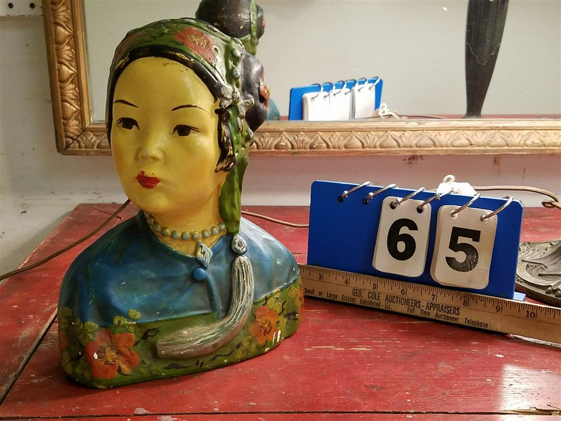 PTD. CHALKWARE BUST BY JOE CELONA 1923, 10" (1 of 3)