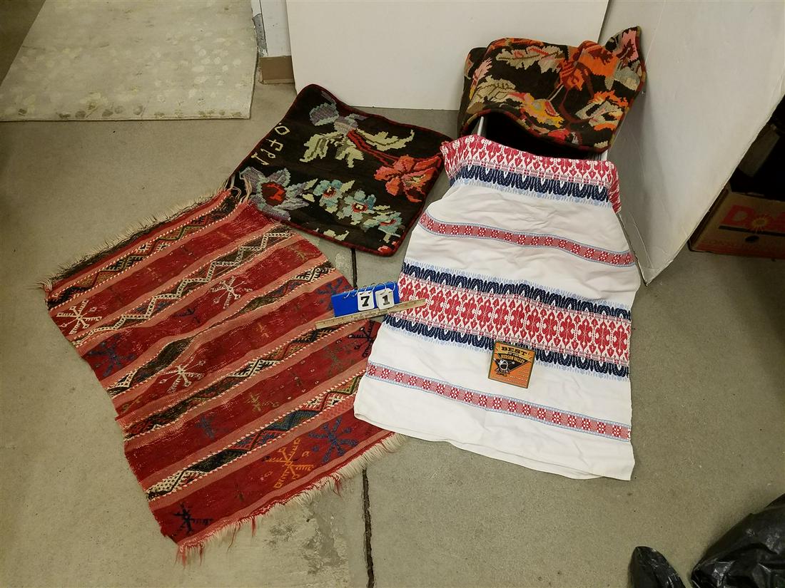 BX 2 KILIM PILLOW SHAMS, EMBROIDERED TABLE CLOTH + (1 of 1)