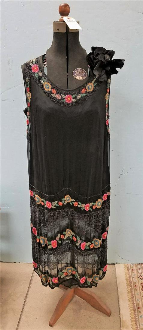 DRESS FORM W/ VINTAGE BEADED FLAPPER DRESS (1 of 5)