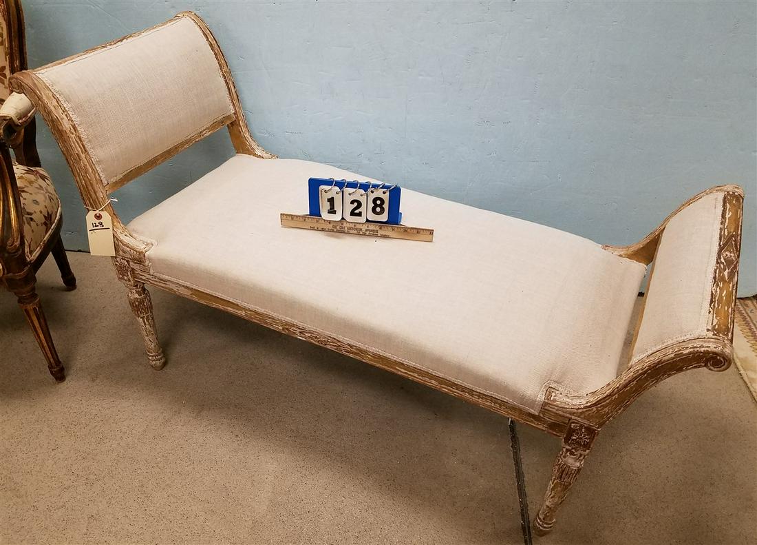 19th c. BENCH, 27"H X 50"W X 19.75"D (1 of 2)